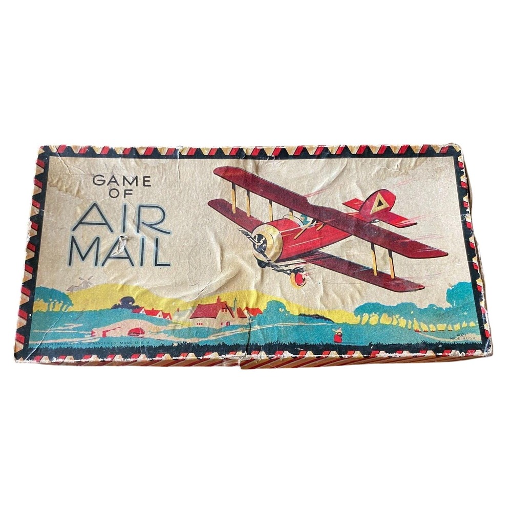 Antique Milton Bradley Game of Air Mail #4021‎